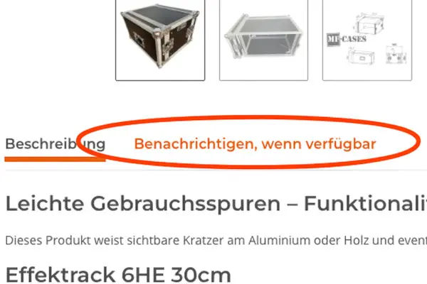 Verfügbarkeitsbenachrichtigung