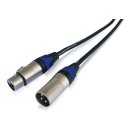 Mikrofonkabel 3m XLR 3pol Neutrik DMX AES/EBU/Kappe blau