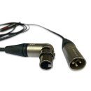 Mikrofonkabel 2m 3pol Neutrik Winkelstecker female DMX AES/EBU 110 Ohm 