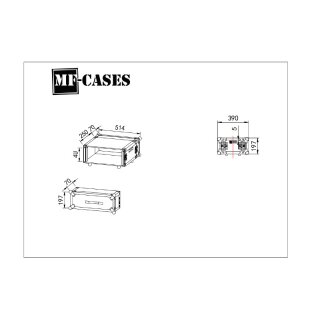 Effektrack 5HE – 25 Cm Einbautiefe – 19″ Flightcase
